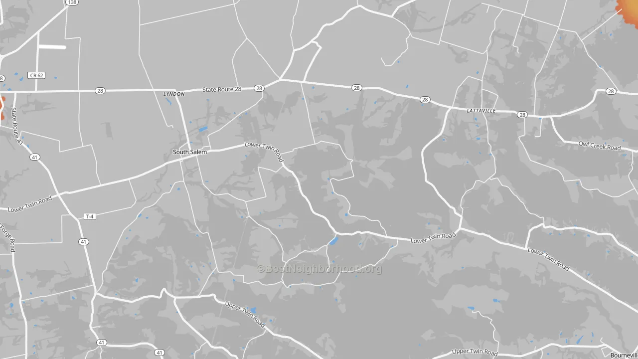 Bike Grade map of South Salem, OH