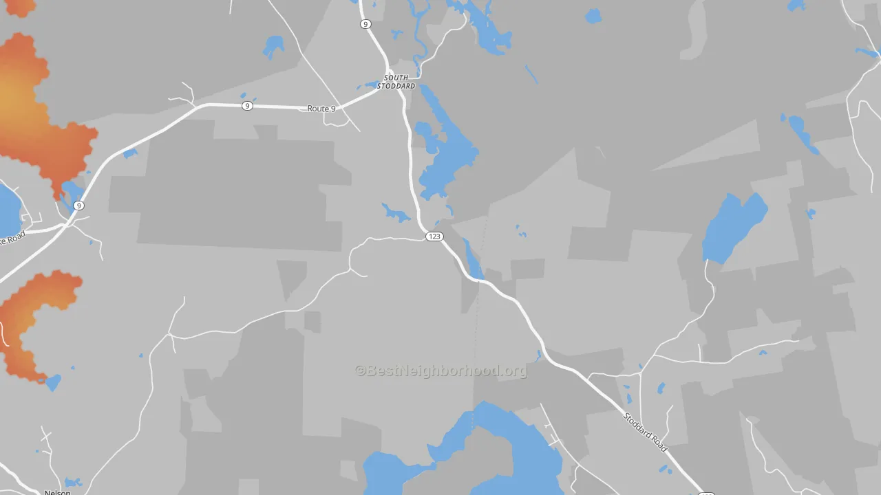 Bike Grade map of South Stoddard, NH