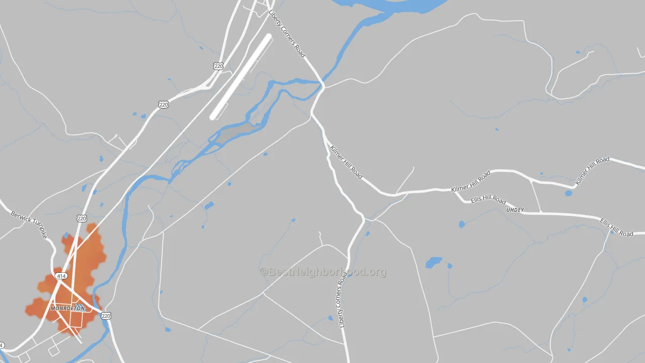 Bike Grade map of South Towanda, PA