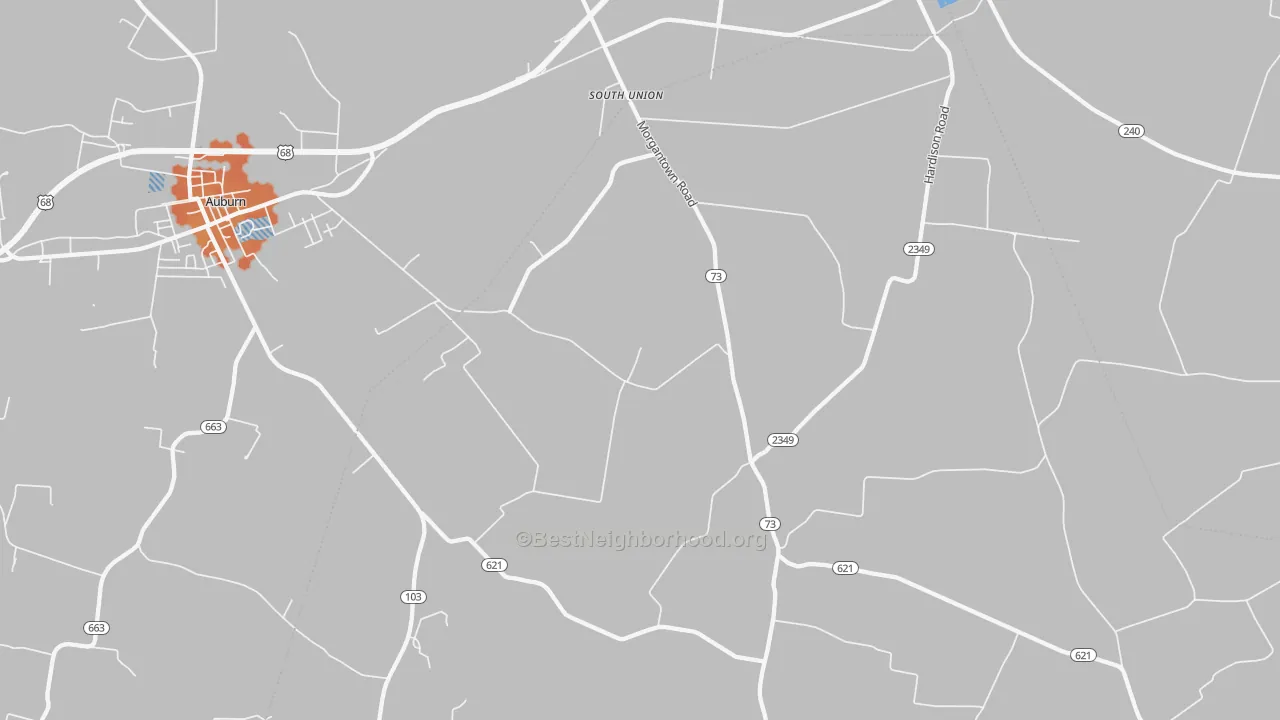 Bike Grade map of South Union, KY