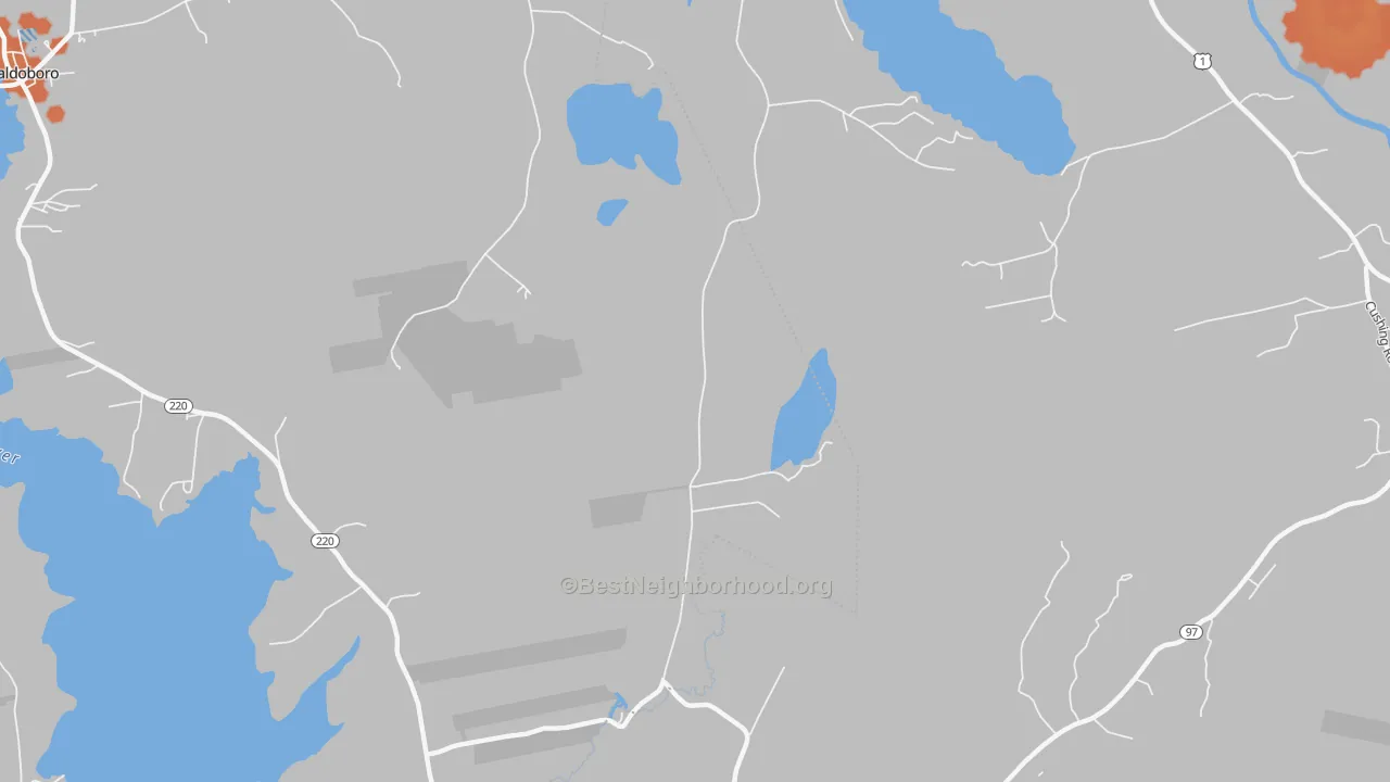 Bike Grade map of South Waldoboro, ME