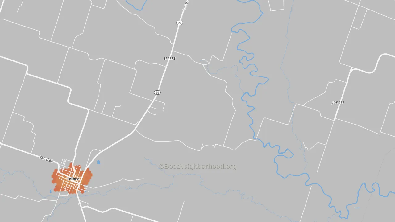Bike Grade map of Sparks, TX