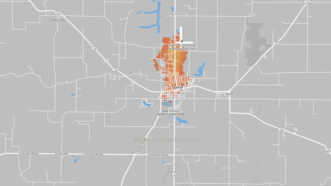 Bike Grade map of Sparta, IL