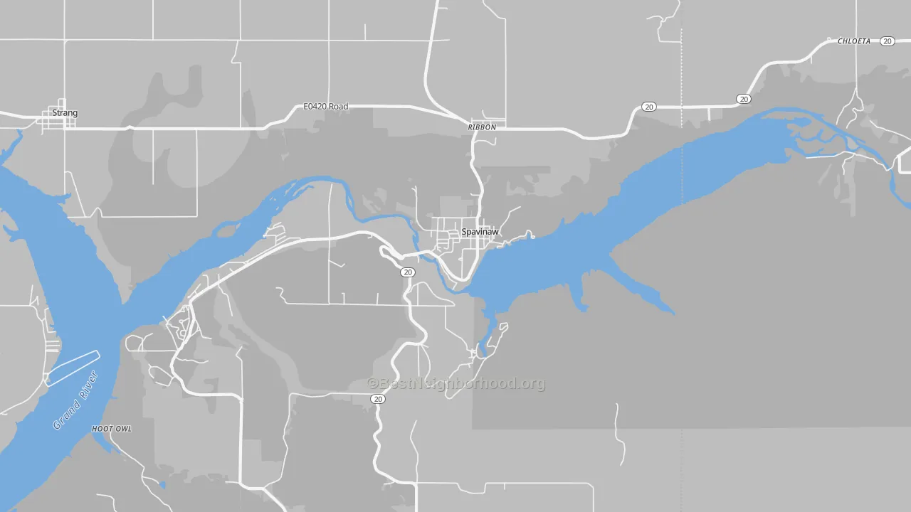 Bike Grade map of Spavinaw, OK