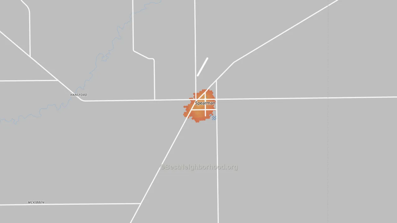 Bike Grade map of Spearman, TX
