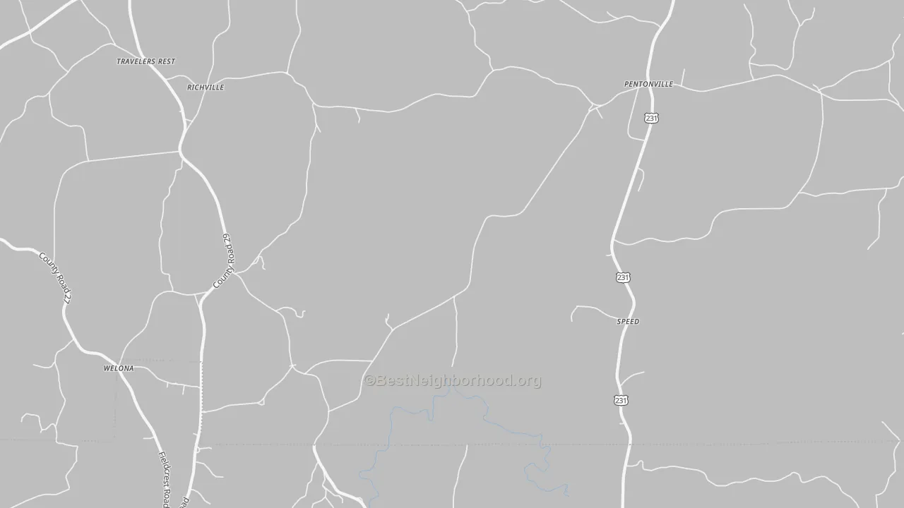Bike Grade map of Speed, AL