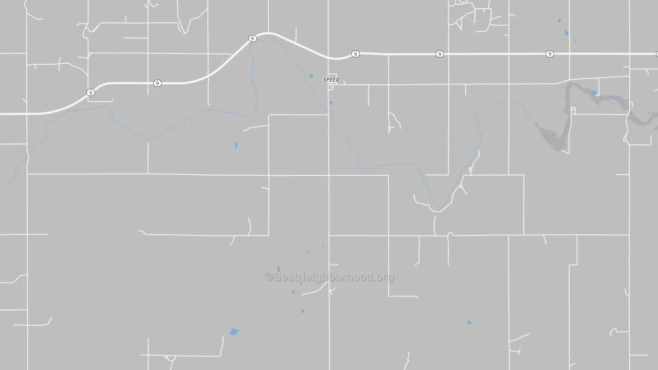 Bike Grade map of Speed, KS