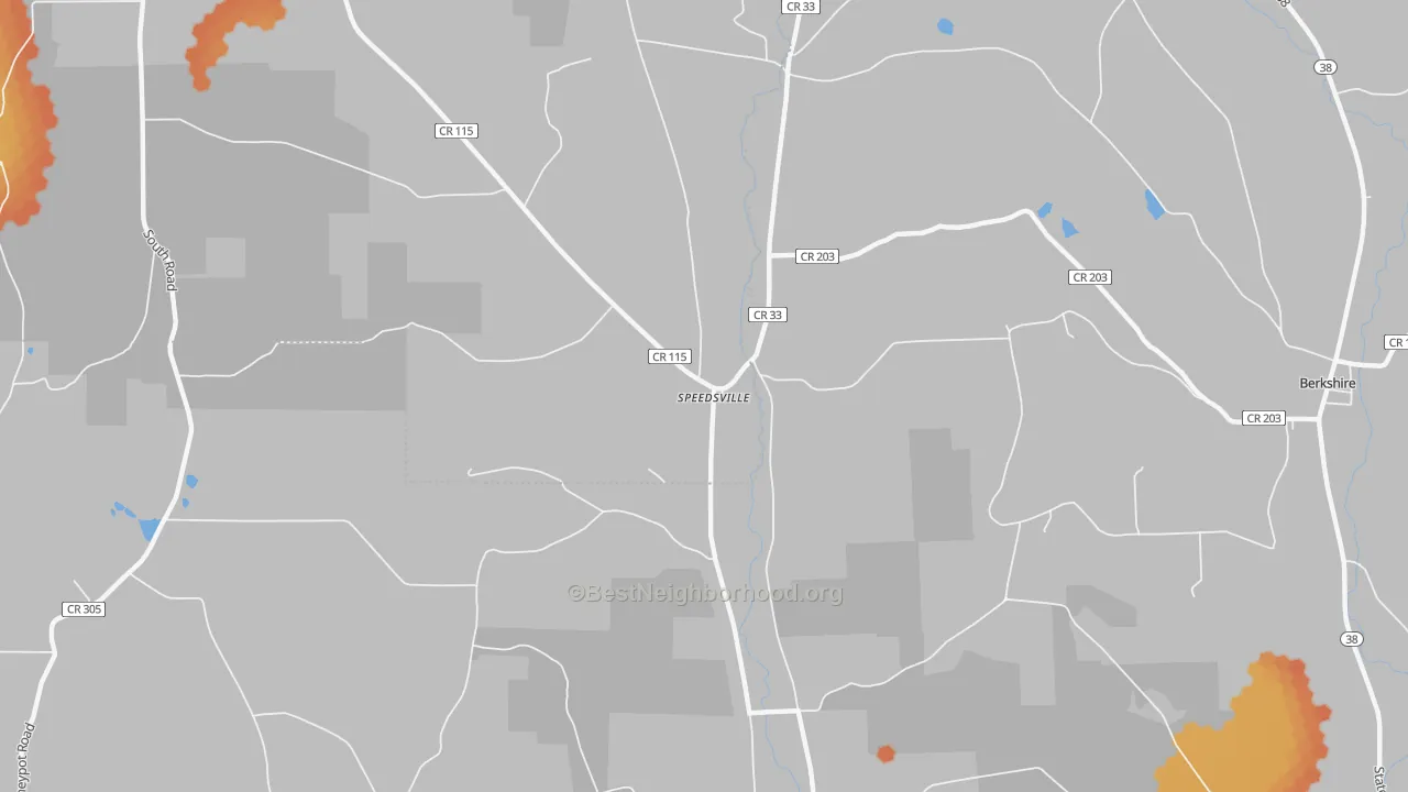 Bike Grade map of Speedsville, NY