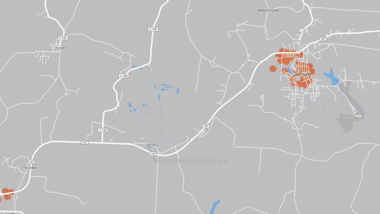 Bike Grade map of Speidel, OH