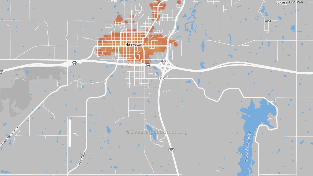 Bike Grade map of Spelter City, OK