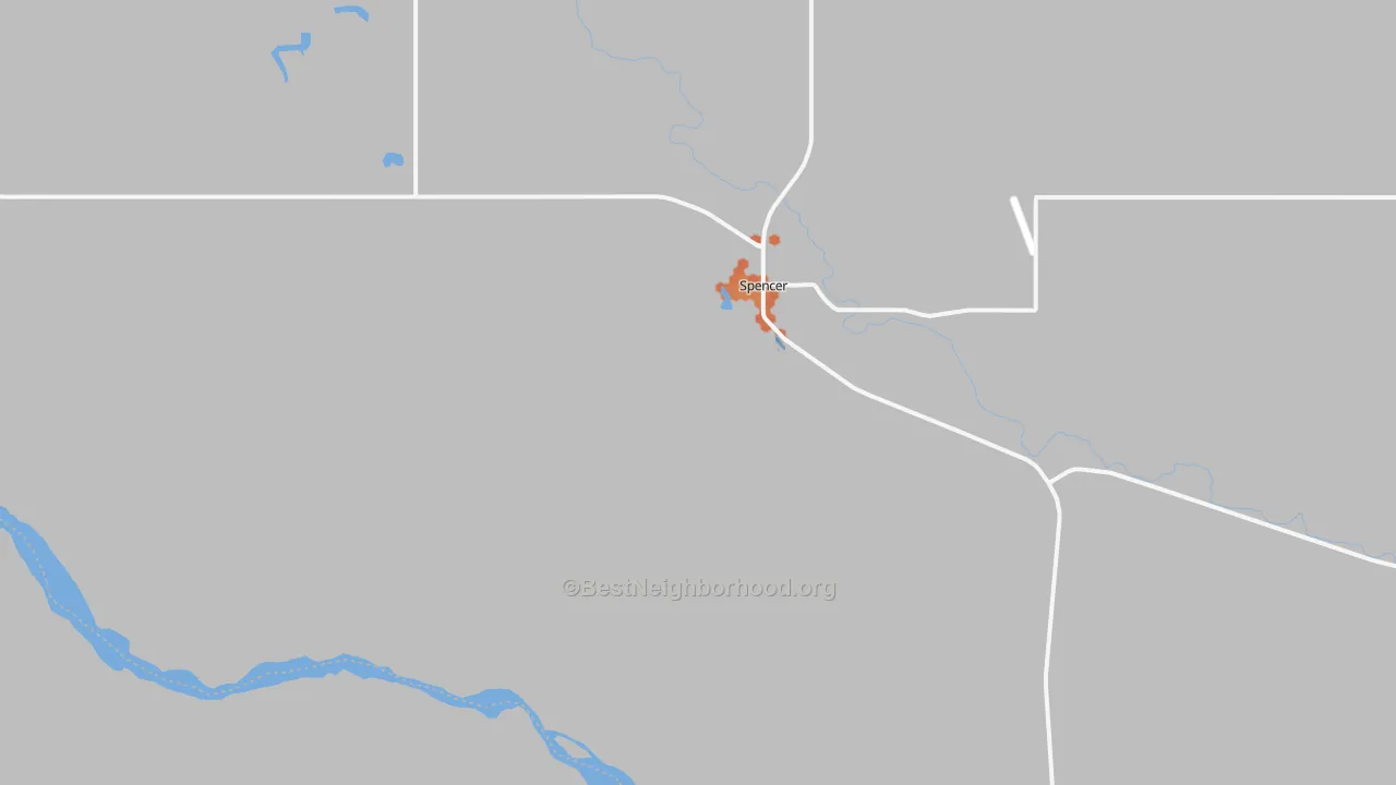 Bike Grade map of Spencer, NE