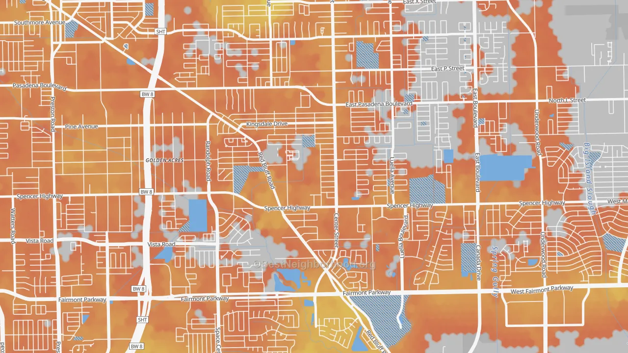 Bike Grade map of Spencer View Terrace, Deer Park, TX