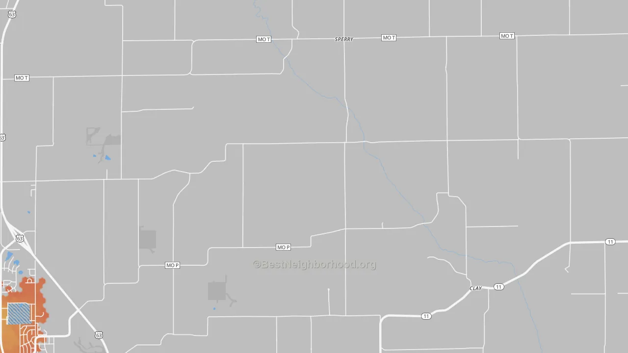 Bike Grade map of Sperry, MO