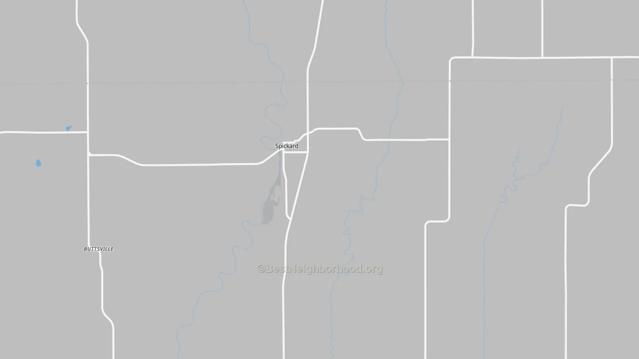 Bike Grade map of Spickard, MO