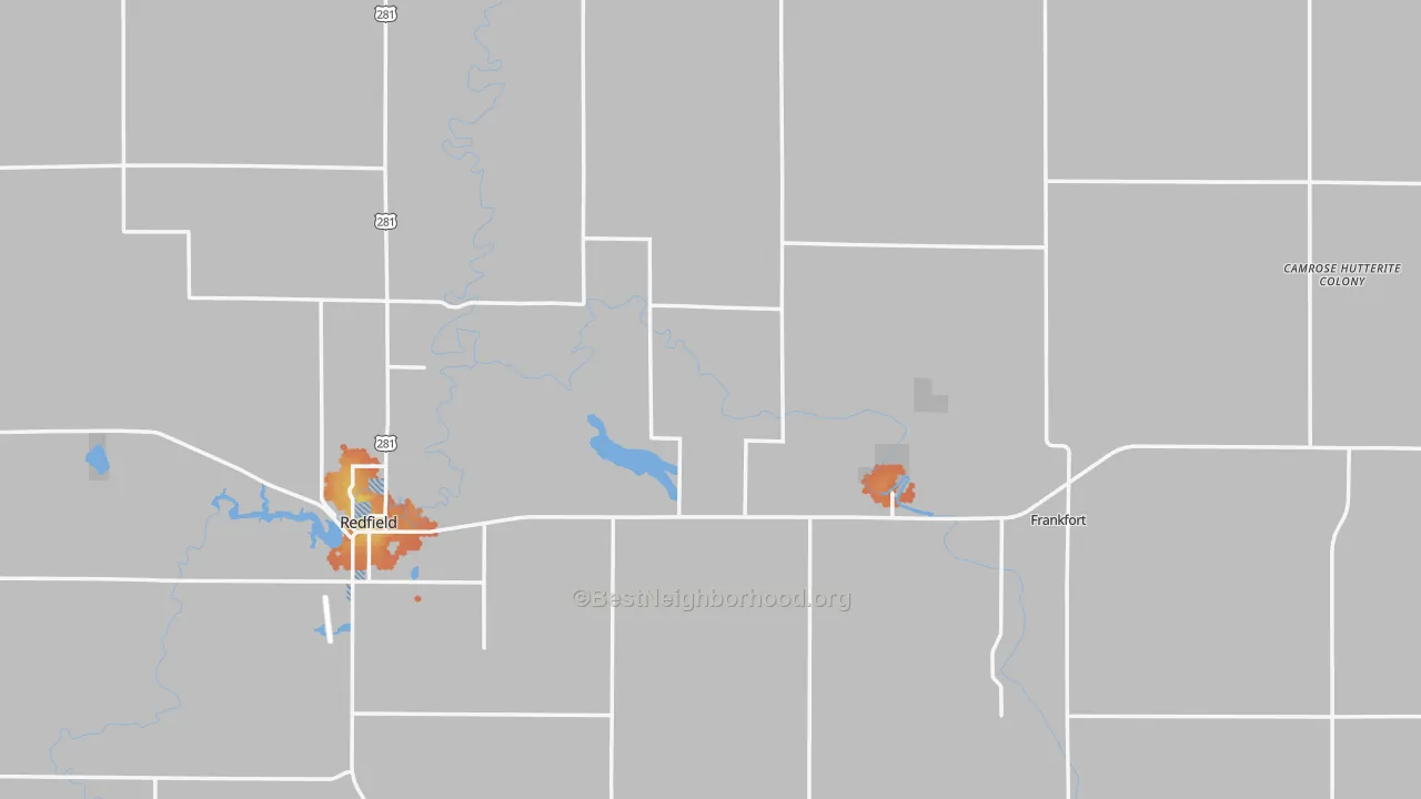 Bike Grade map of Spink County, SD