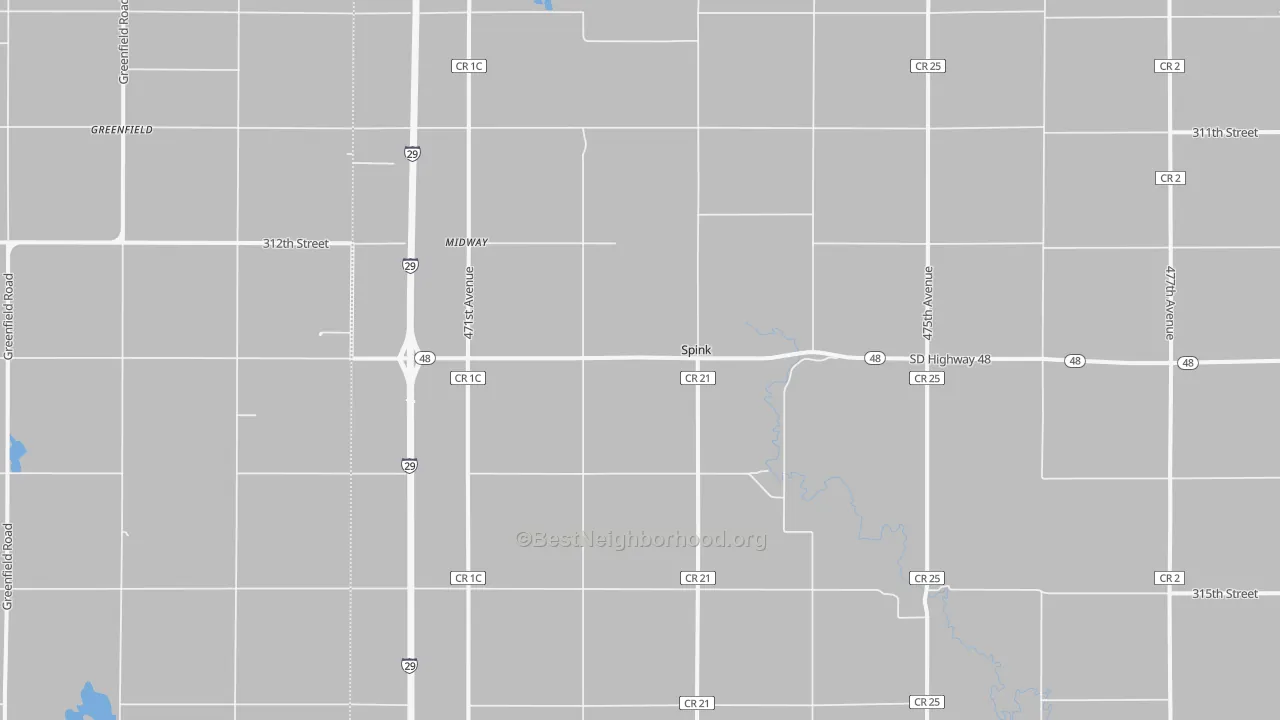 Bike Grade map of Spink, SD