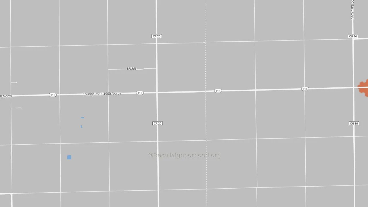 Bike Grade map of Spires, IL