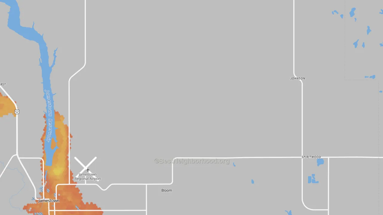 Bike Grade map of Spiritwood, ND
