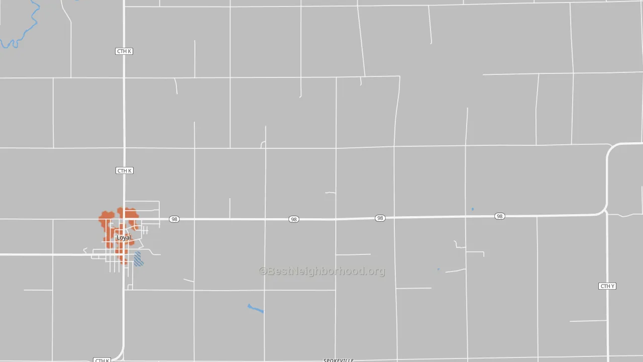 Bike Grade map of Spokeville, WI
