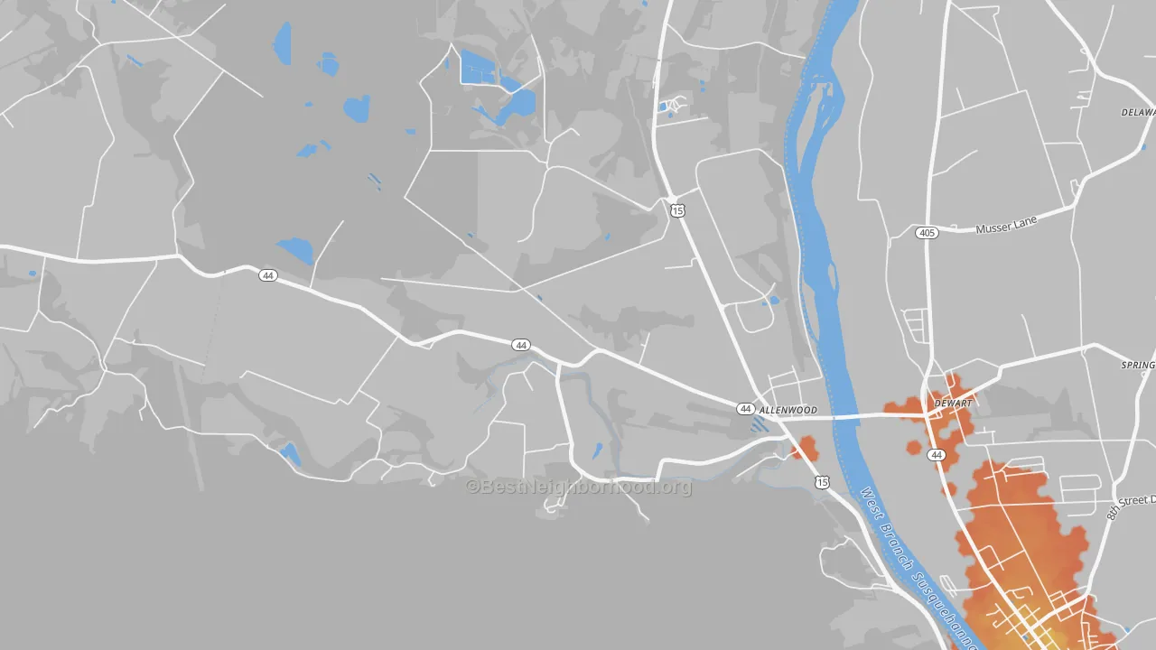 Bike Grade map of Spring Garden, PA