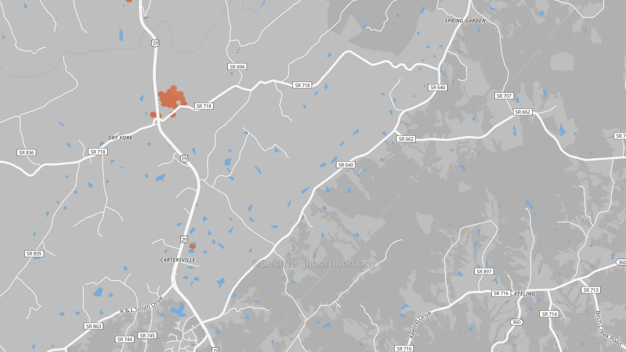 Bike Grade map of Spring Garden, VA