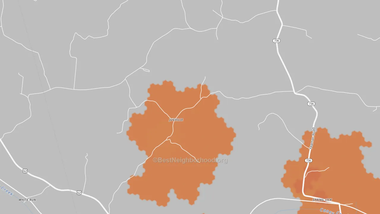 Bike Grade map of Spring Lick, KY