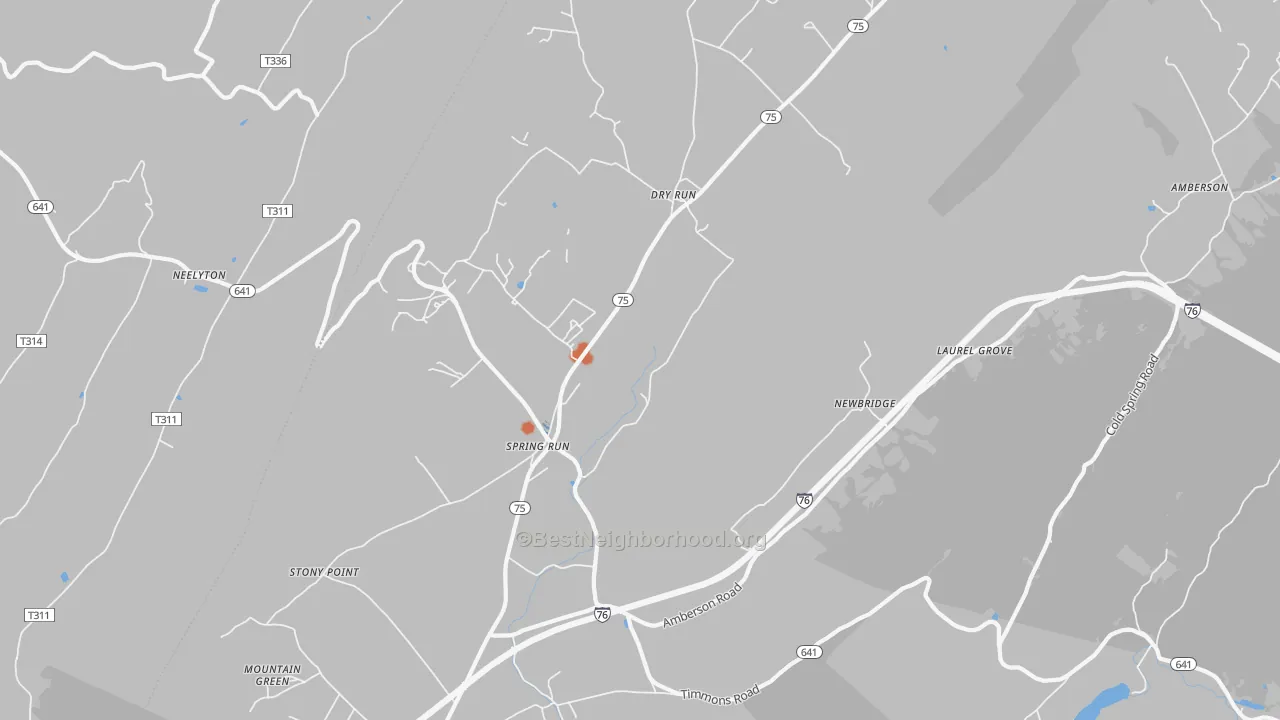 Bike Grade map of Spring Run, PA