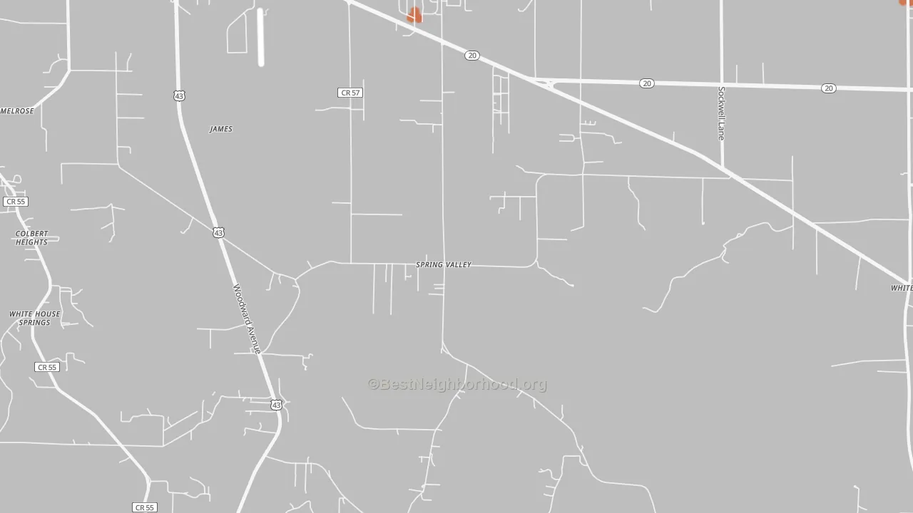 Bike Grade map of Spring Valley, AL