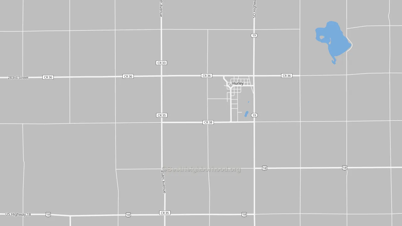 Bike Grade map of Spring Valley, SD