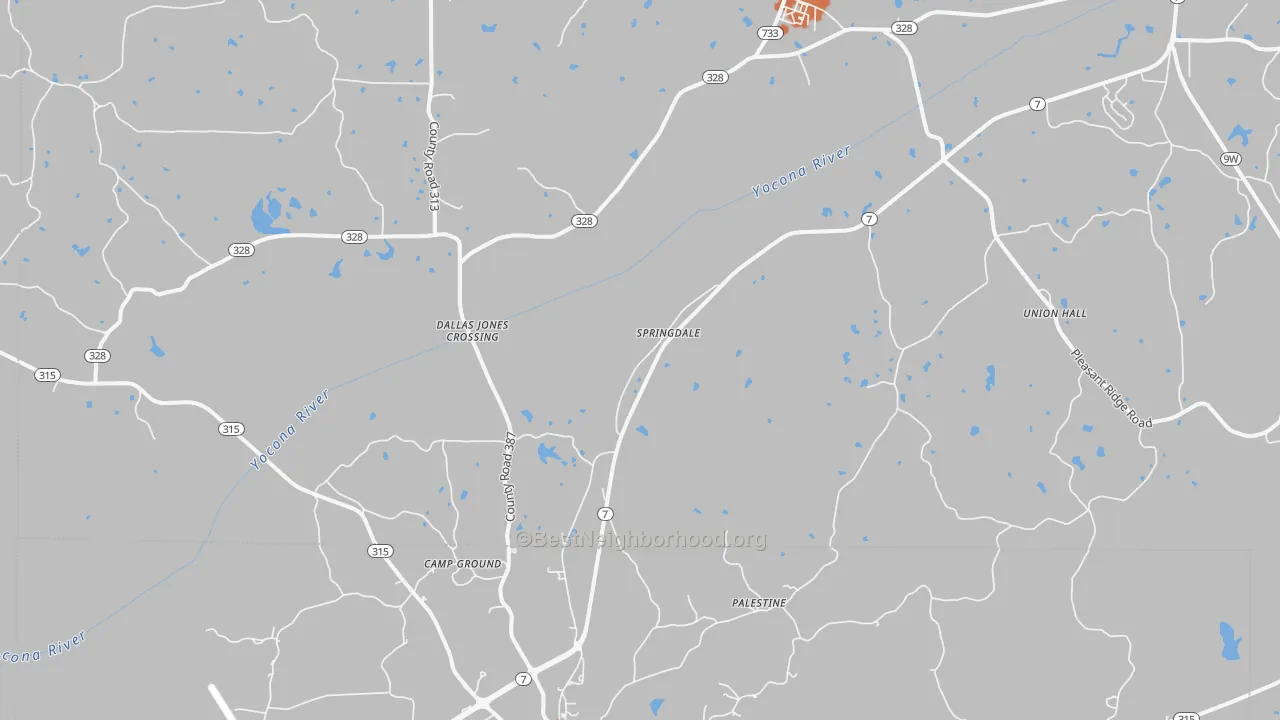 Bike Grade map of Springdale, MS