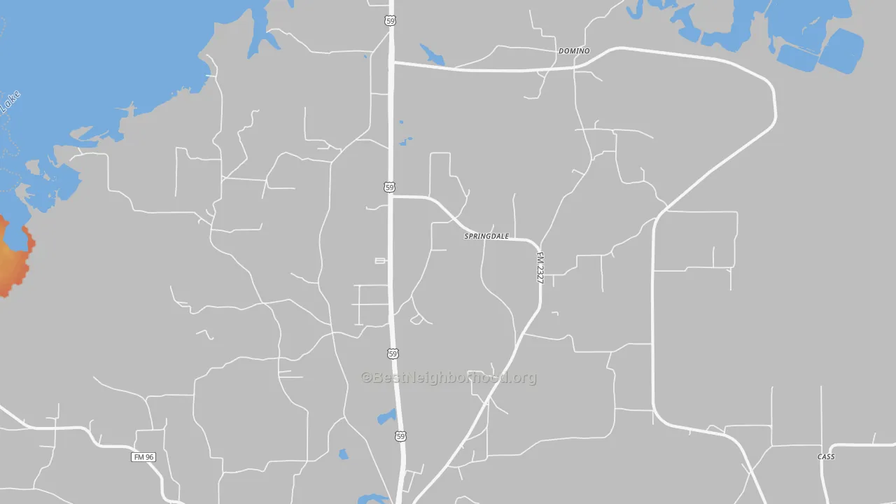 Bike Grade map of Springdale, TX