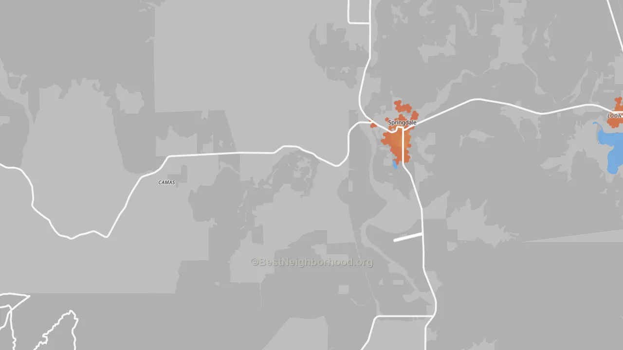 Bike Grade map of Springdale, WA