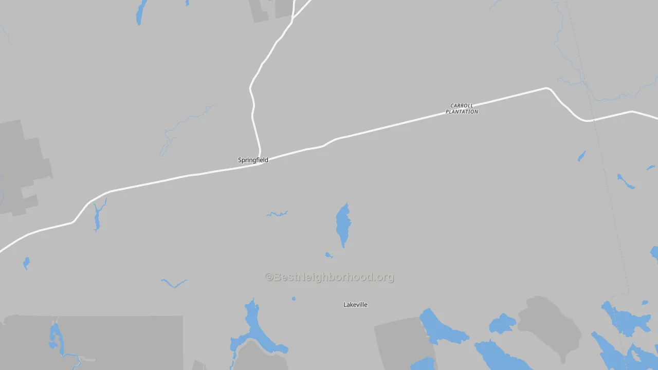 Bike Grade map of Springfield, ME