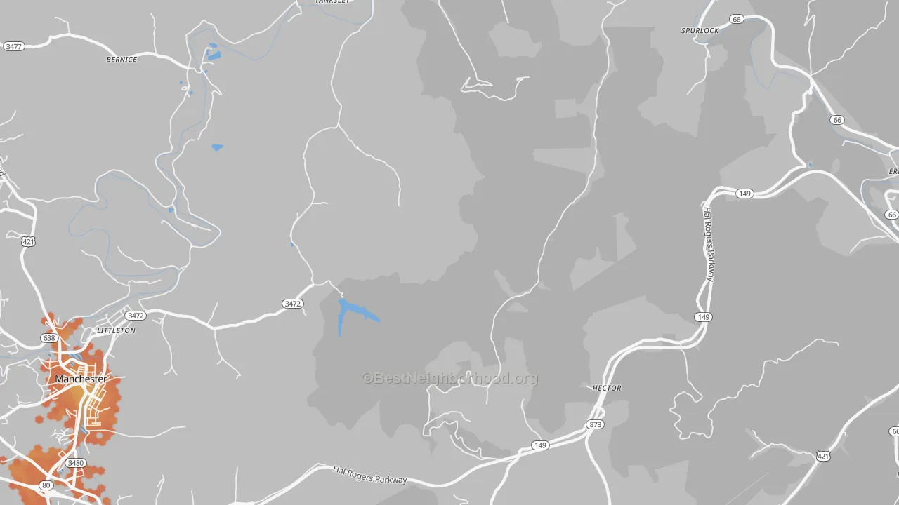 Bike Grade map of Spurlock, KY