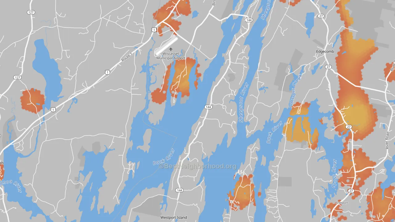 Bike Grade map of Squirrel Island, ME
