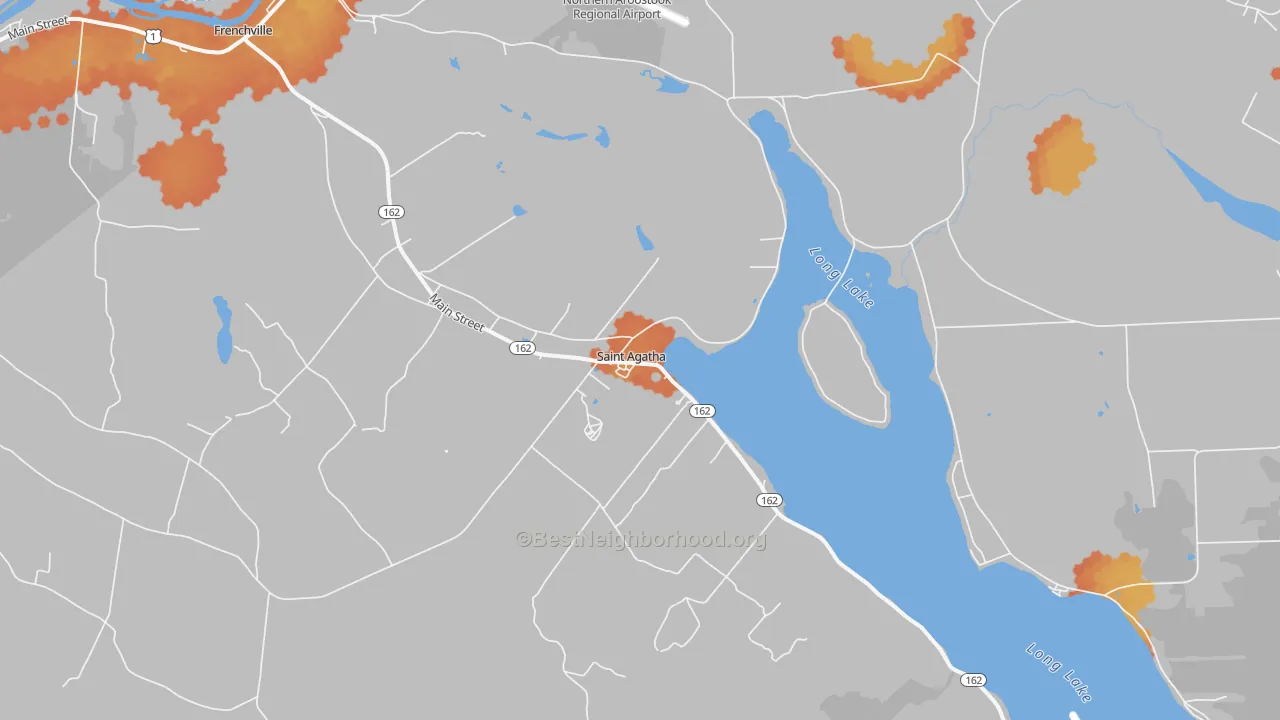 Bike Grade map of St. Agatha, ME
