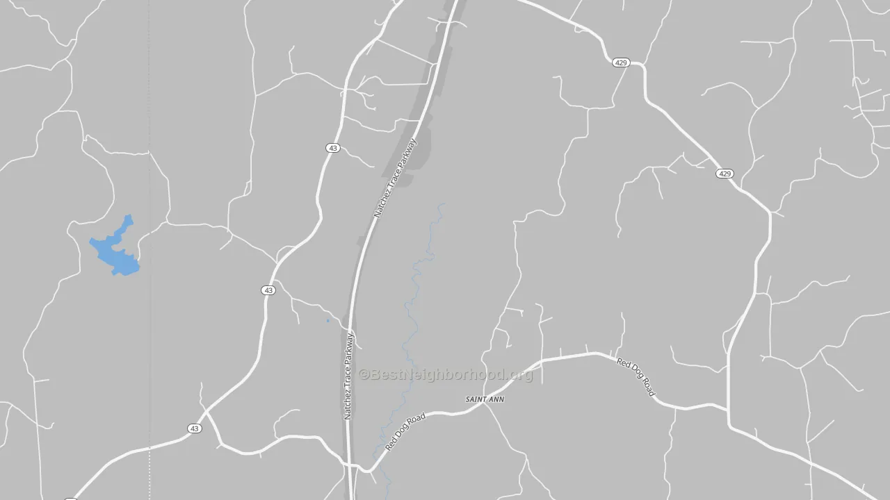 Bike Grade map of St. Ann, MS