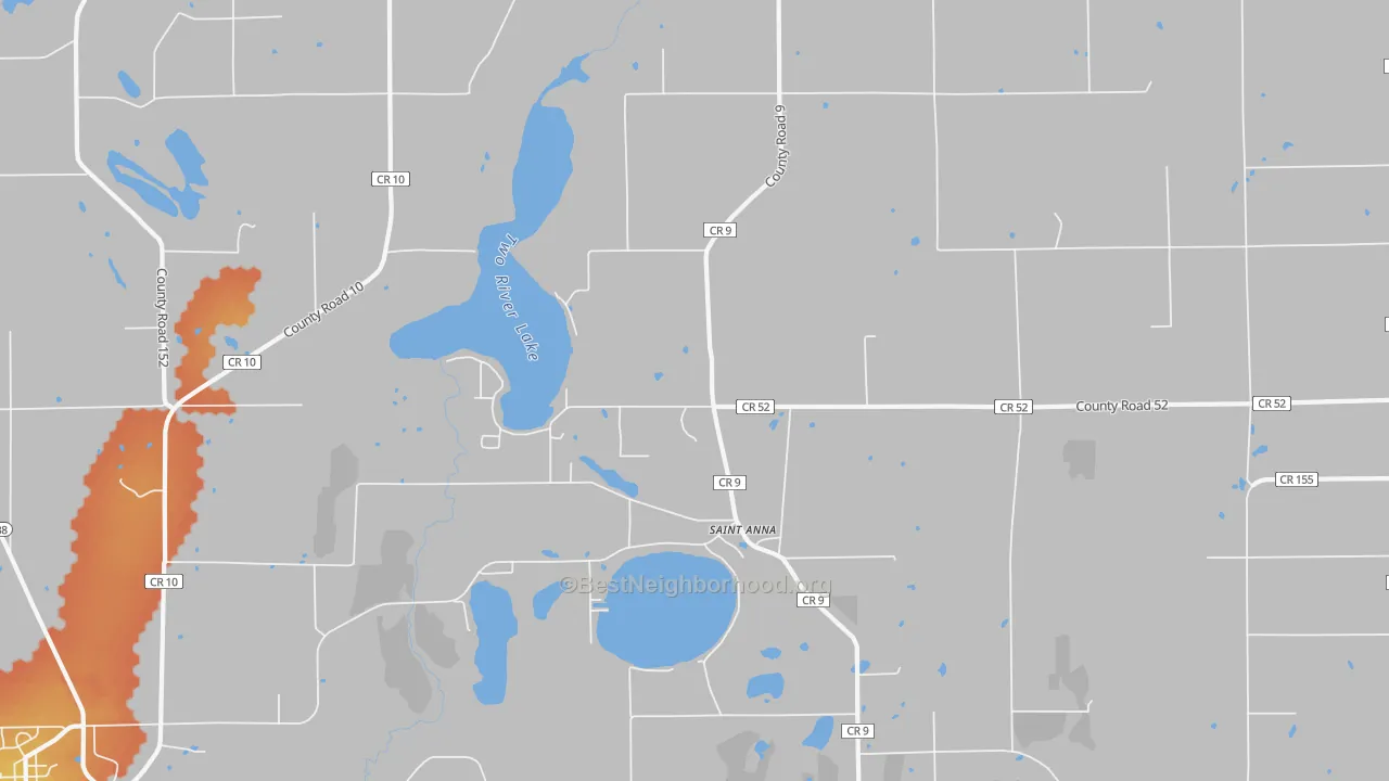 Bike Grade map of St. Anna, MN