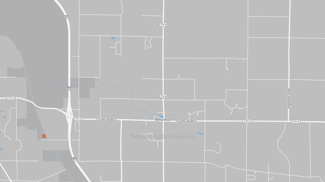 Bike Grade map of St. Anthony, WI