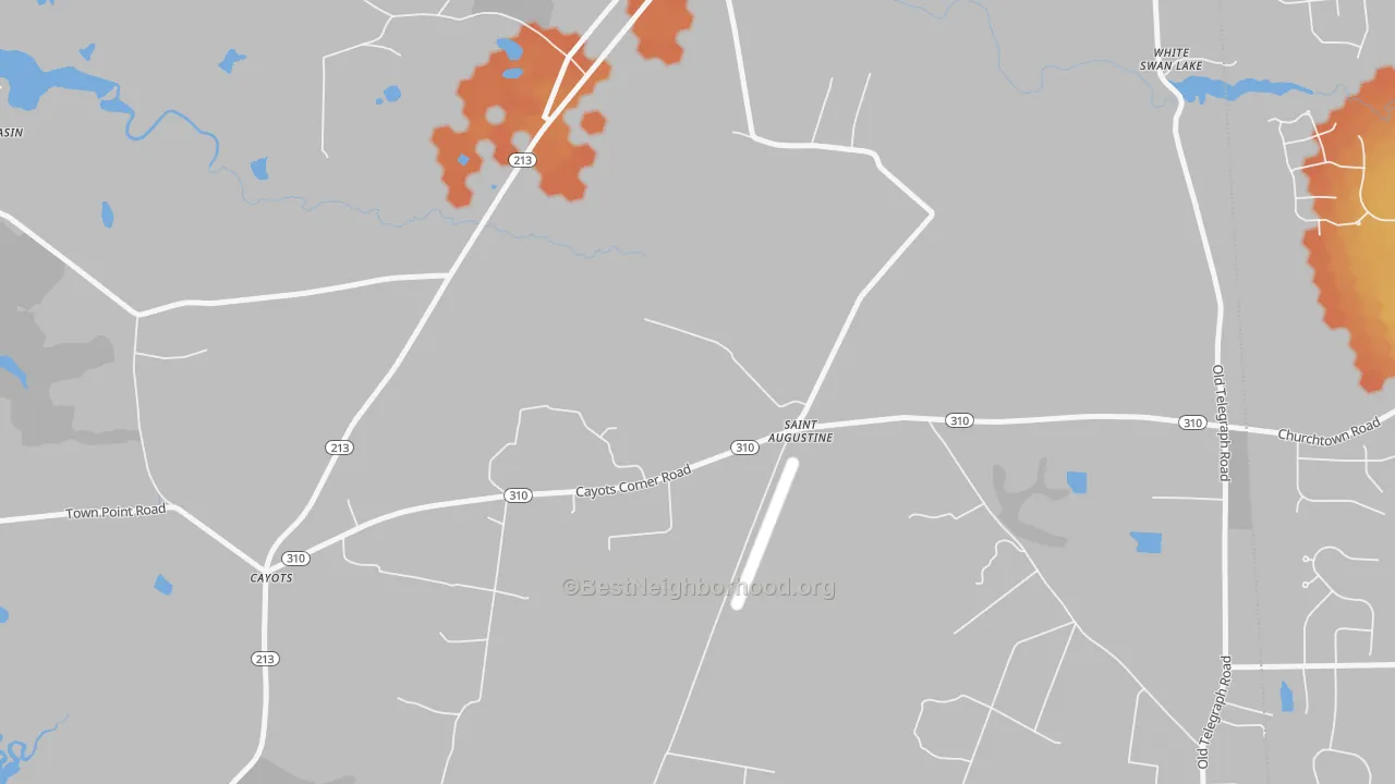 Bike Grade map of St. Augustine, MD
