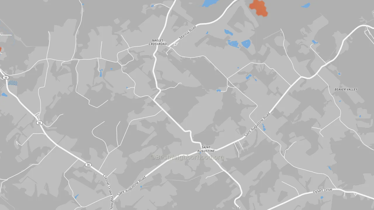 Bike Grade map of St. Augustine, PA