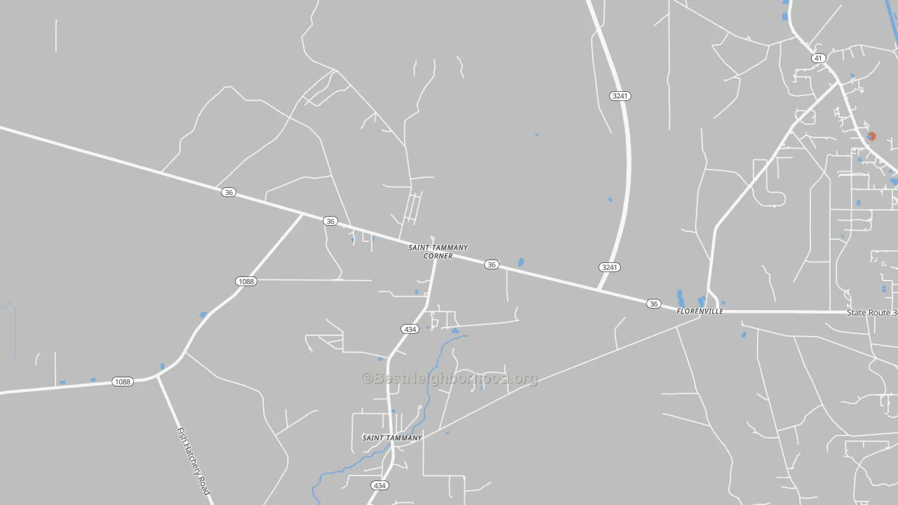 Bike Grade map of St. Benedict, LA