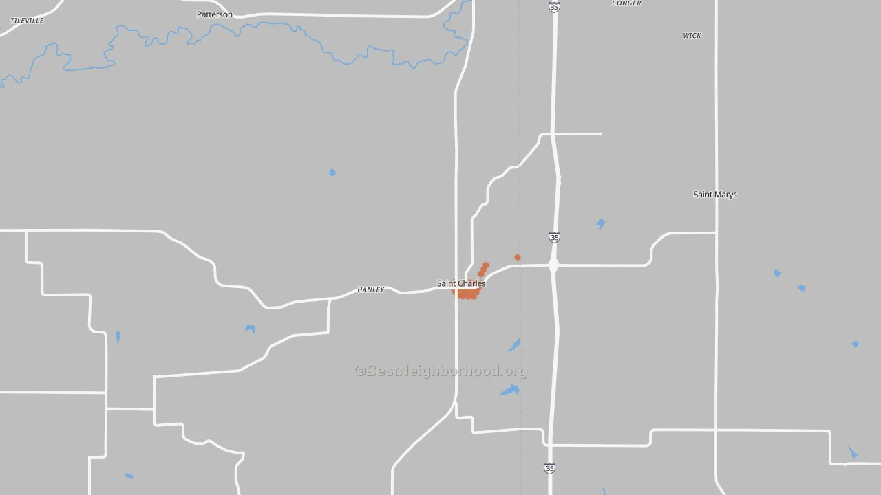 Bike Grade map of St. Charles, IA