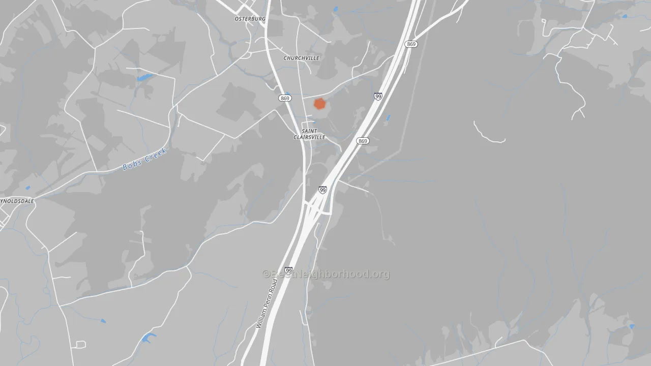 Bike Grade map of St. Clairsville, PA