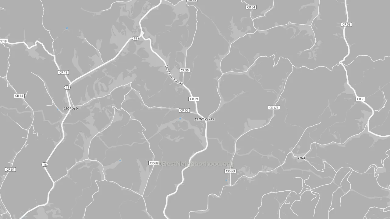 Bike Grade map of St. Clara, WV