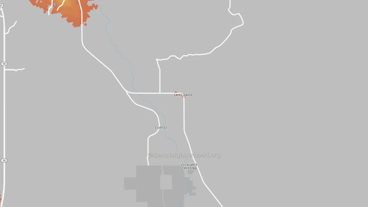 Bike Grade map of St. David, AZ