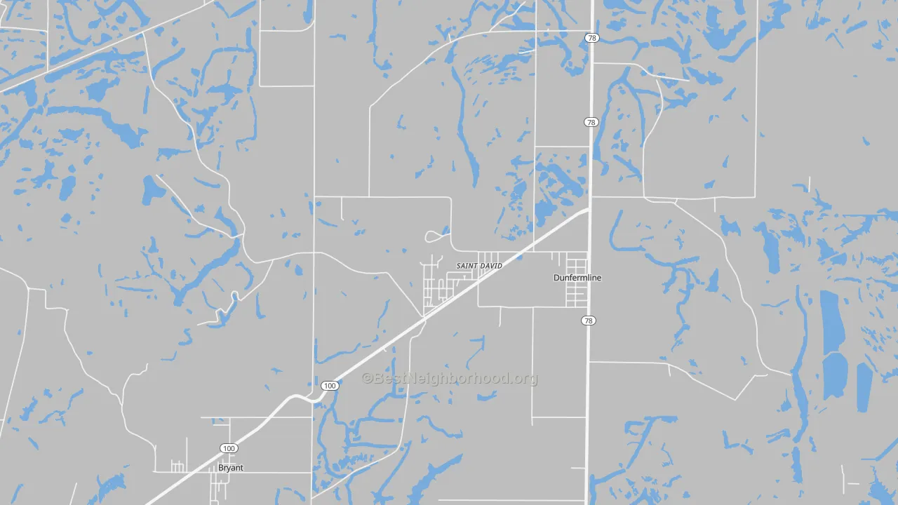 Bike Grade map of St. David, IL