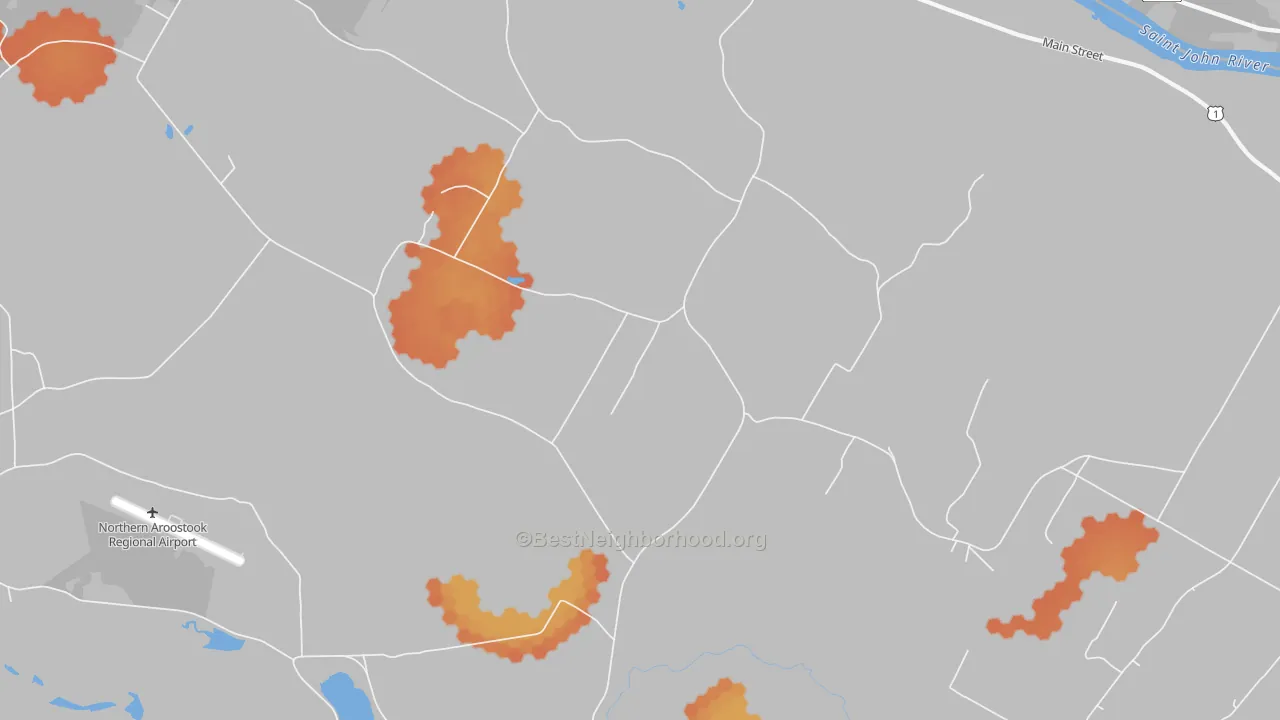 Bike Grade map of St. David, ME