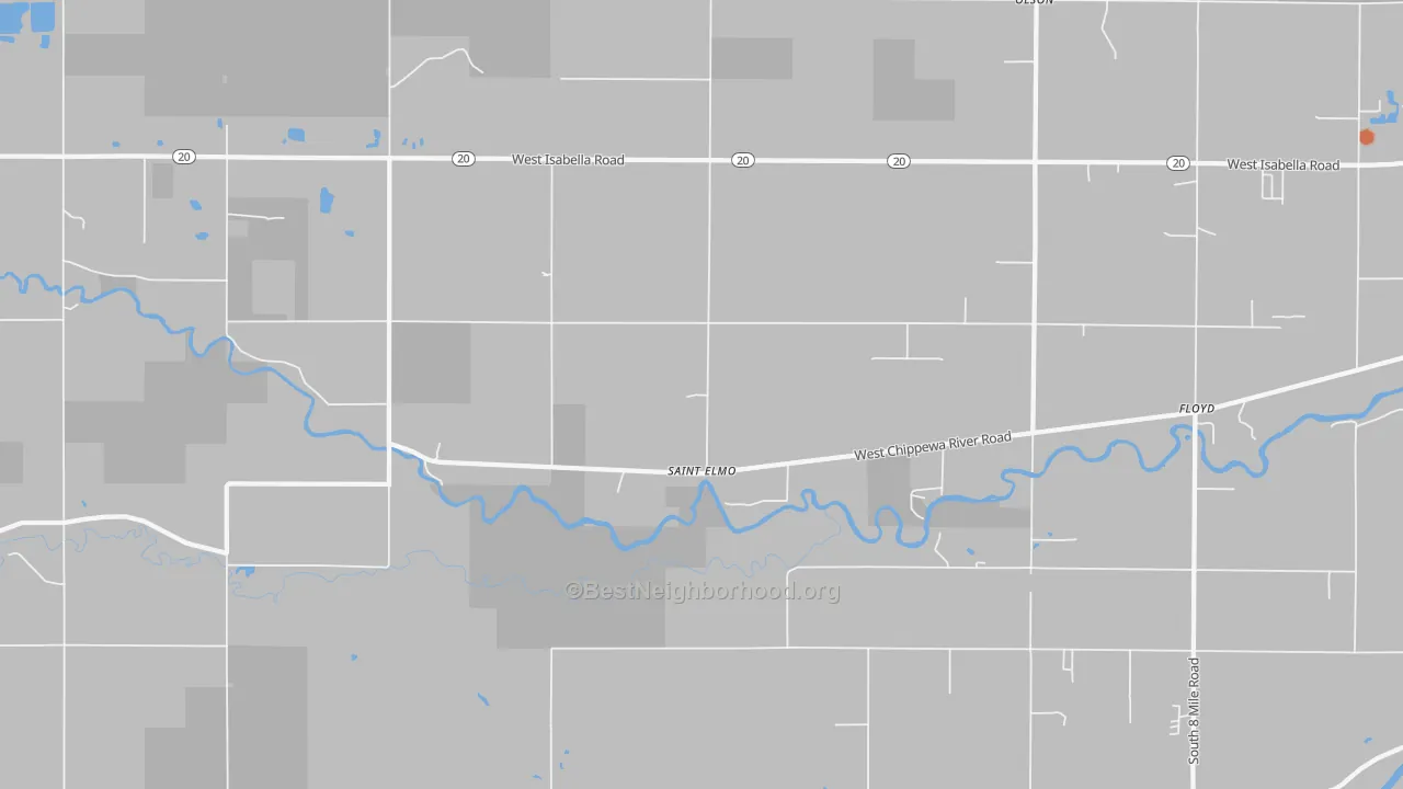 Bike Grade map of St. Elmo, MI