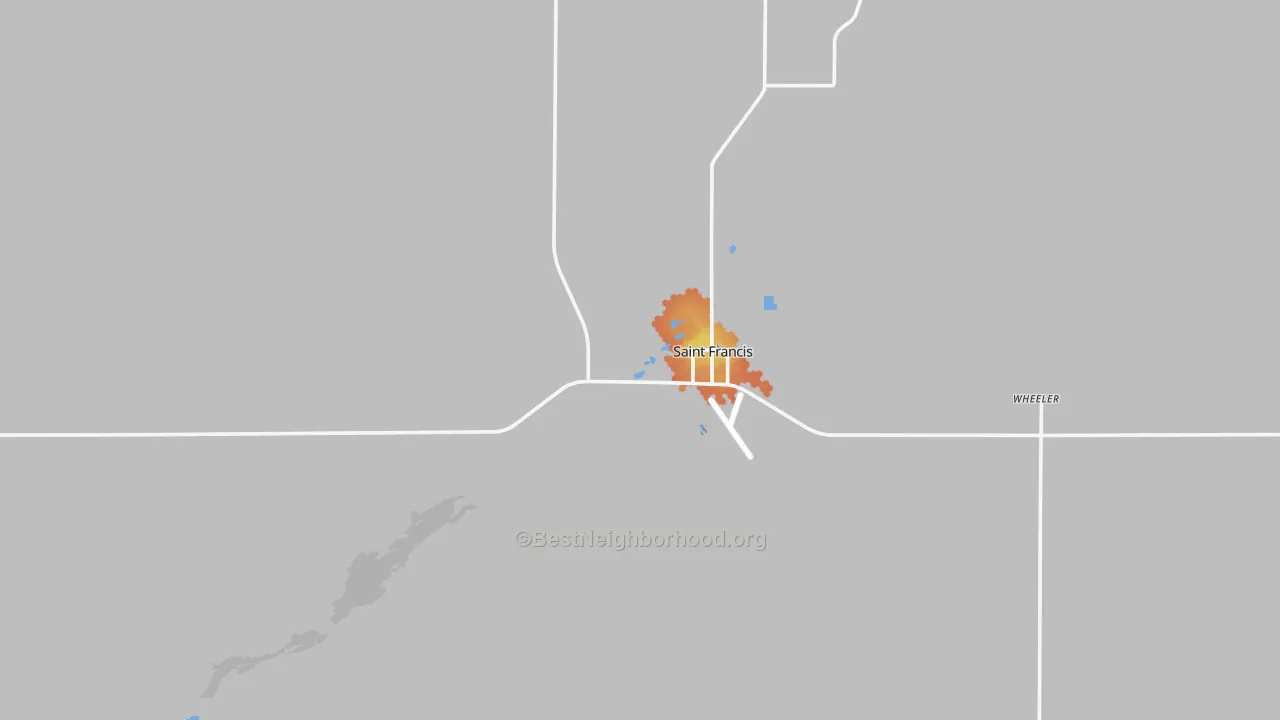 Bike Grade map of St. Francis, KS